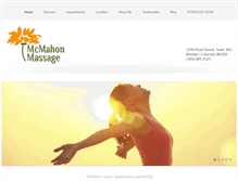 Tablet Screenshot of mcmahonmassage.com